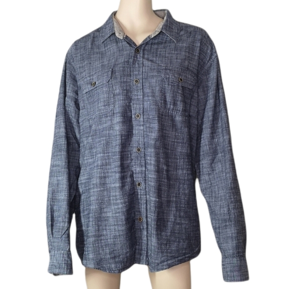 Weatherproof Other - Weatherproof Vintage Cotton Chambray Textured Button Up Shirt XXL